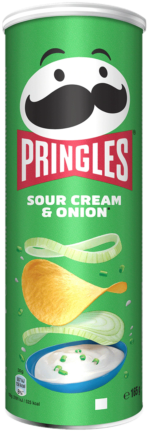 Pringles Sour Cream & Onion (19 x 165 gr.)