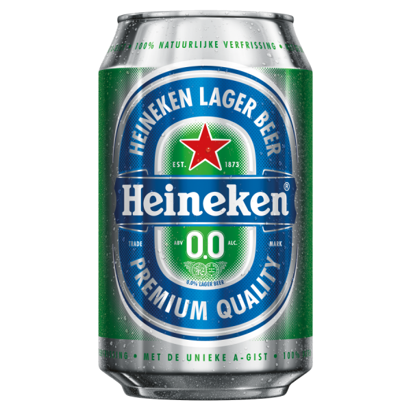 Heineken Bier 0% (24 x 0,33 Liter blik)