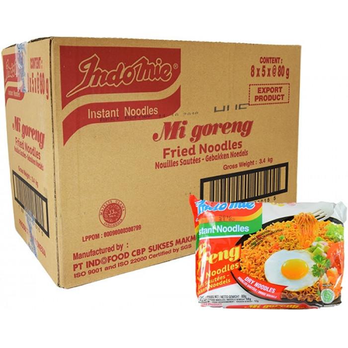 Indomie Mi Goreng Instant Noodles (40 x 80 g.)