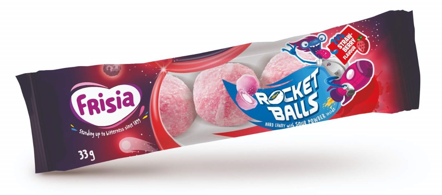 Frisia Rocket Balls Erdbeere (50 x 33g)