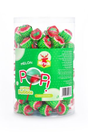 Hirsch Super Bubble Lolly Melon (100 pcs.)