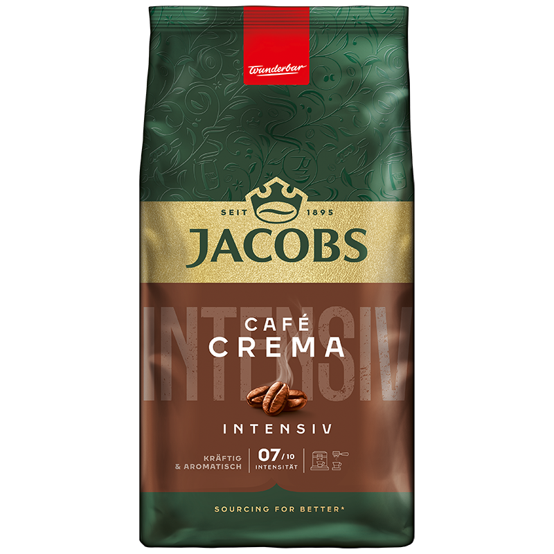 Jacobs Café Crema Intensiv Kaffeebohnen (4 X 1 Kilo)