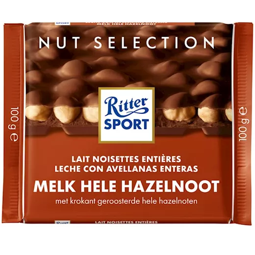 Ritter Sport Milk Whole Hazelnut (10 x 100g)