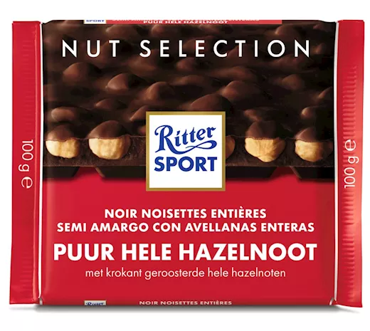 Ritter Sport Puur Hele Hazelnoot (10 x 100g)