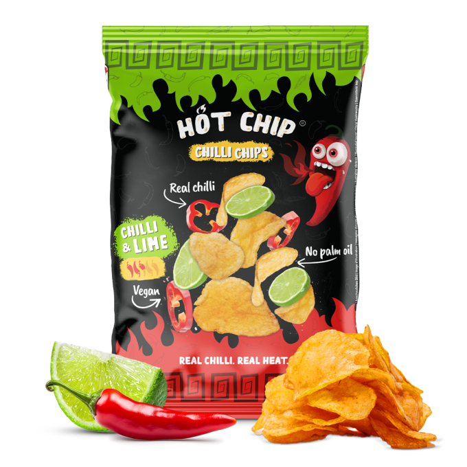 Hot Chip Chilli & Lime Chips (15 x 80 gr.)
