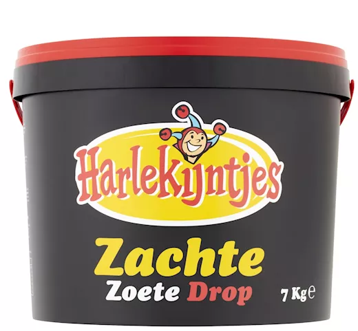 Harlekijntjes Zachte Zoete Drop (7 kilo emmer)