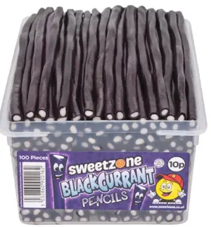 Sweetzone Blackcurrant Pencils Silo (100 pieces)