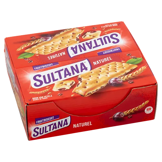 Sultana Fruitbiscuit Naturel 3-Pack (24 x 43g)