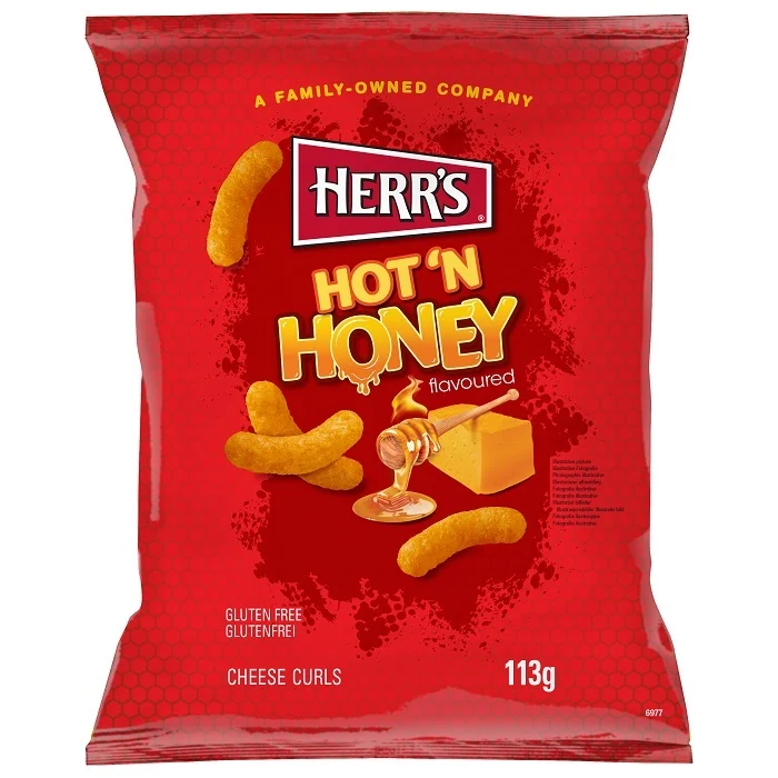 Herr's Hot 'N Honey Cheese Curls (12 x 113g UK)