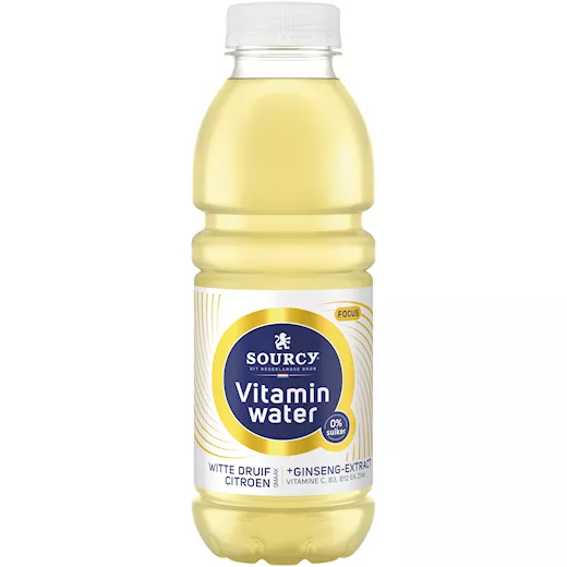 Sourcy Vitamin Water Witte Druif Citroen (6 x 0,5 Liter PET-flessen)